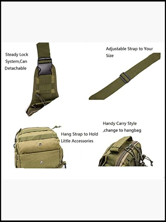 Tactical Sling Backpack Daypack Chest Pack Outdoor Hiking Travel Shoulder Bag main image 3